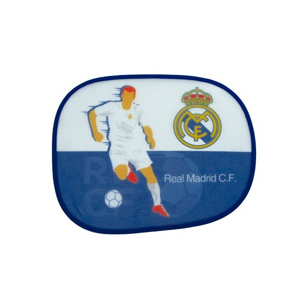 SET 2 VISERAS DE SOL COCHE REAL MADRID INCLUYE LAMINA PARA COLOREAR 44X36CM