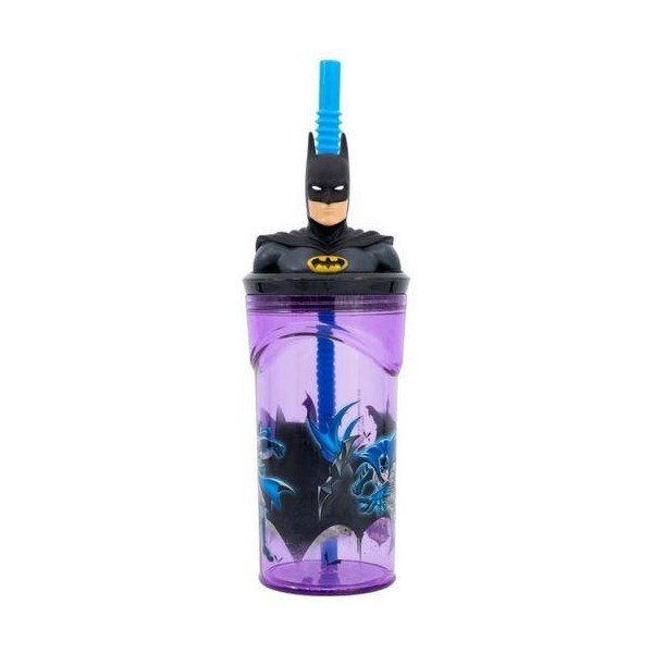 Batman Vaso Pajita Figura 3d 360 Ml