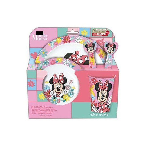 Set Vajilla Reutilizable Apta Para Microondas 5 Piezas Minnie