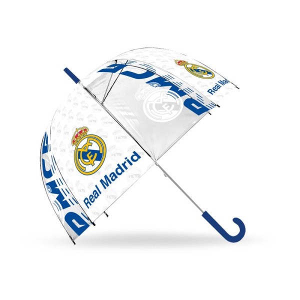 Paraguas Manual Transparente Real Madrid 46cm