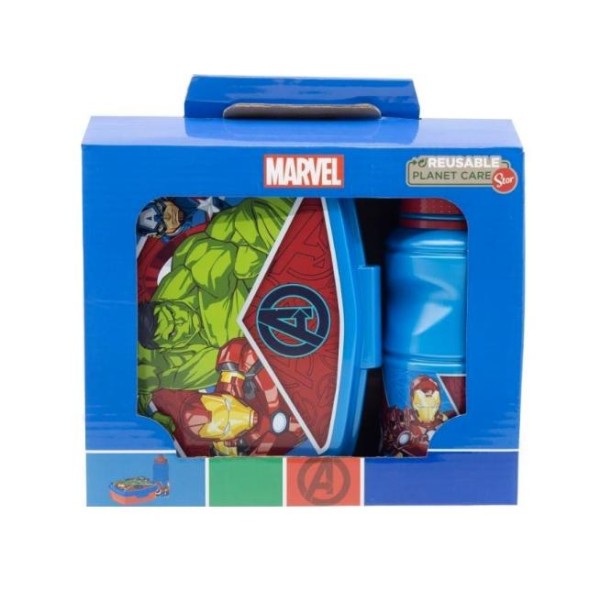 Set sandwichera + cantimplora sport Avengers 380ml