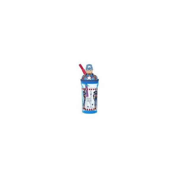 Vaso figura 3D Capitan America Marvel 360ml