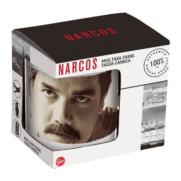 Taza Ceramica Narcos C/Regalo 325ml.