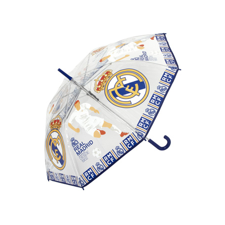 Paraguas Transparente Automatico Real Madrid 54cm.