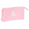 Portatodo Triple Real Madrid Chica Rosa 22X3X12Cm