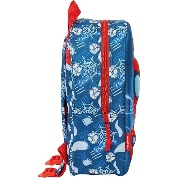 Mochila Guarderia 3D Bolsillo Red Spidey 22X10X27Cm