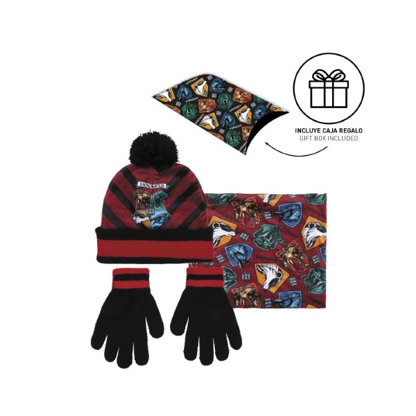 Set Gorro, Guantes Y Braga De Cuello C/Caja Harry Potter