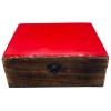 Caja Grande de Cerámica Esmaltada - 20x15x7.5cm - Roja