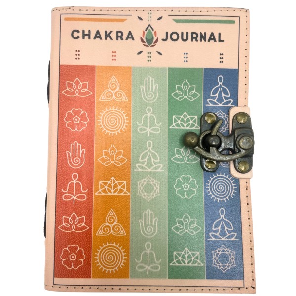 Cuaderno de Cuero - 7 Chakras - 12,5x17,5cm