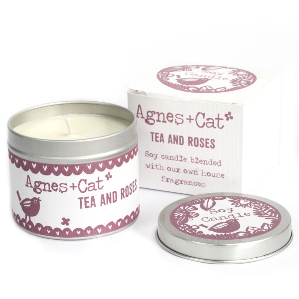 Velas en Lata - Tea and Roses