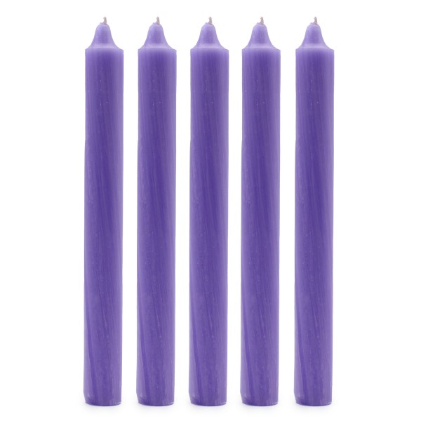 Velas a Granel de Color Sólido - Lila Rústica - Paquete de 10