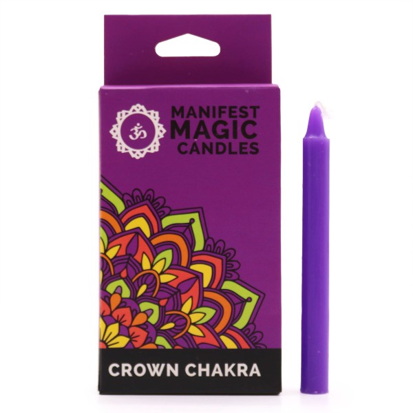 Velas Mágicas Manifest (paquete de 12) - Púrpura - Chakra de la Corona