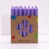 Juego de Velas de Mesa de Color Sólido - Pack de 21 - Lila Rústico