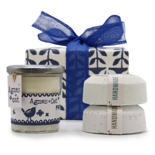 Gardenia (vela) + Provence (efervescente) + Dolly Blue (efervescente)