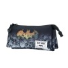 Estuche Portatodo Triple Hs Batman Skulls 23X11X7Cm