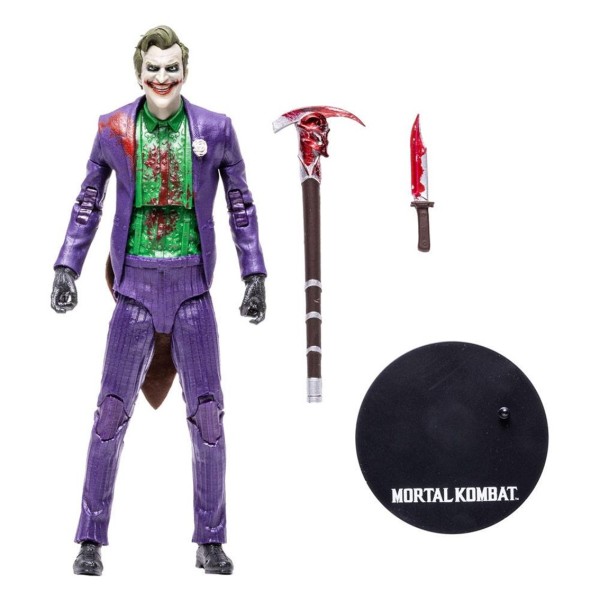 Figura mcfarlane toys mortal kombat 11 the joker - bloody