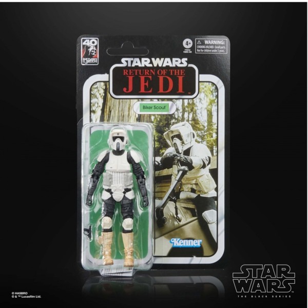 Figura hasbro the black series 40th anniversary of star wars: return of the jedi - biker scout