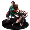 Figura megahouse serie g.e.m. demon slayer kimetsu no yaiba kamado brother & sis