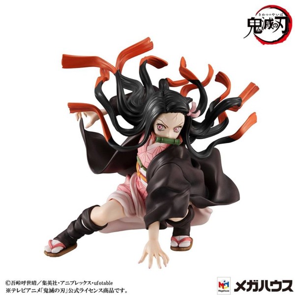 Figura megahouse serie g.e.m. demon slayer kimetsu no yaiba kamado brother & sis