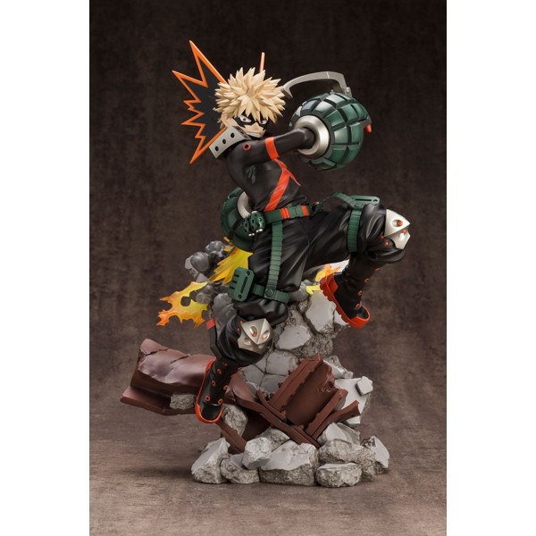 Figura kotobukiya my hero academia artfxj katsuki bakugo ver 2 bonus edition pvc escala 1 - 8 26 cm