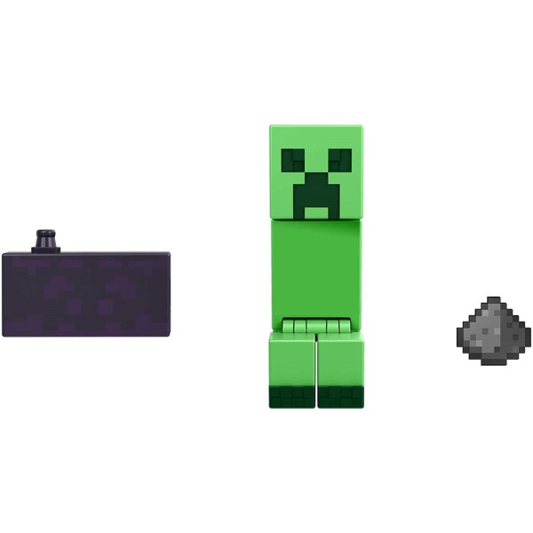 Figura mattel minecraft creeper con accesorios portal