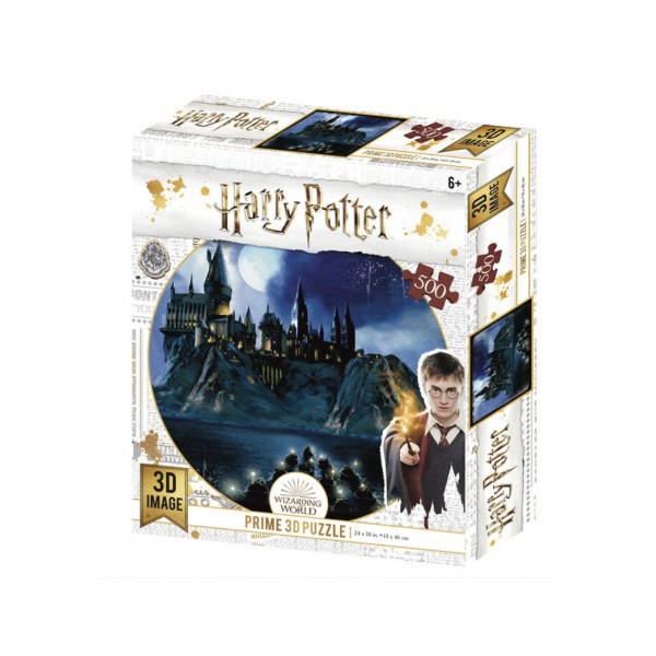 Puzzle 3d lenticular harry potter hogwarts 500 piezas