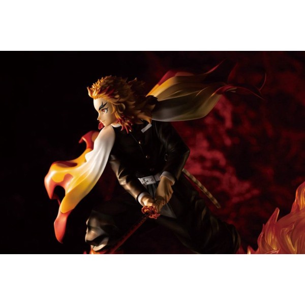 Figura kotobukiya demon slayer kimetsu no yaiba kyojuro rengoku bonus edition