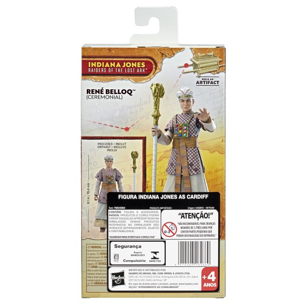 Figura hasbro indian jones adventure series - rené belloq (ceremonial)