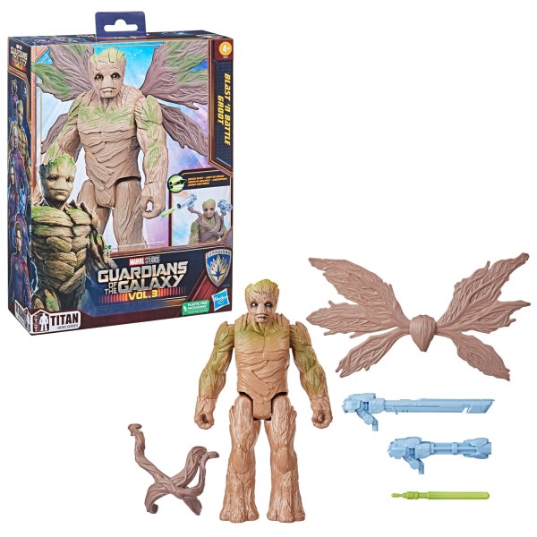 Figura hasbro marvel blast n' battle guardianes de la galaxia groot