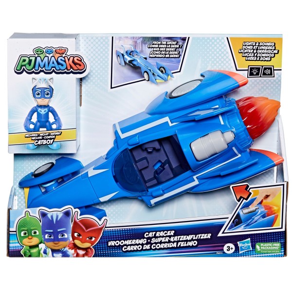 Figura hasbro gatomovil pj masks power heroes - súper gato - móvil