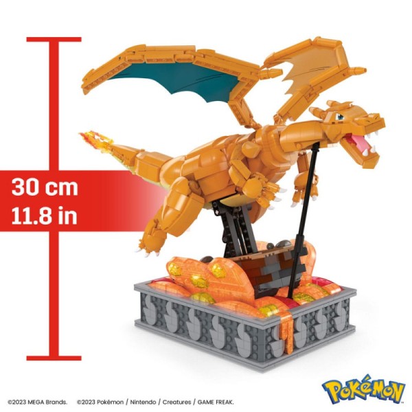 Figura mattel mega construx motion pokemon motion charizard 1664 pcs