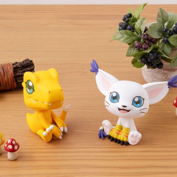 Figuras megahouse digimon lookup pack agumon & tailmon