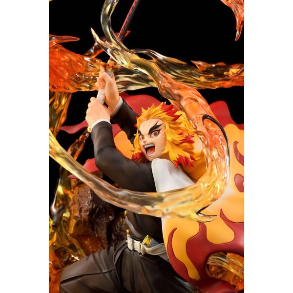 Figura good smile company kimetsu no yaiba demon slayer 1 - 8 kyojuro rengoku dx 35 cm