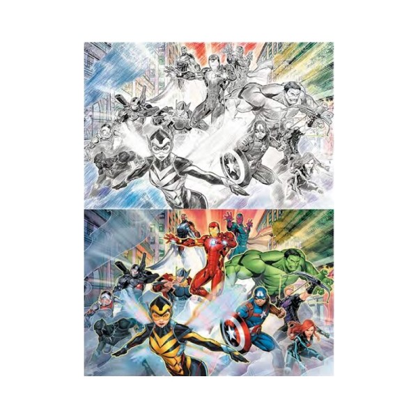 Puzzle para rascar prime 3d marvel collage de personajes 150 piezas