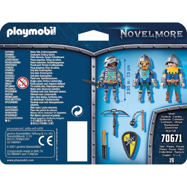 Playmobil set de 3 caballeros de novelmore