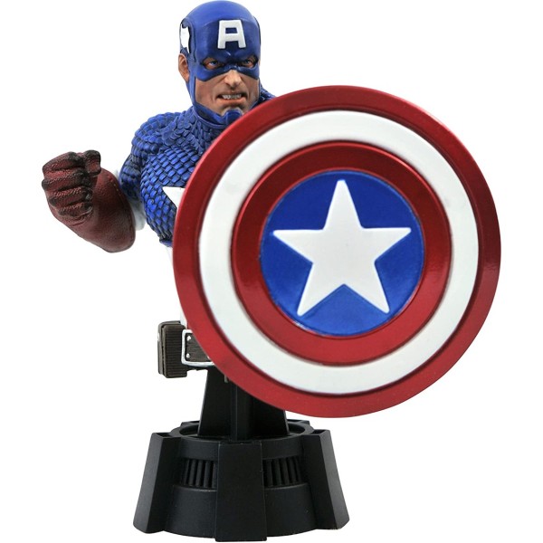 Figura busto diamond select toys marvel animado capitan america escala 1 - 7 resina