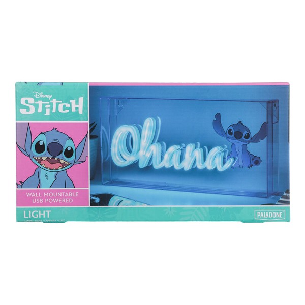 Lámpara led neón paladone stitch ohana