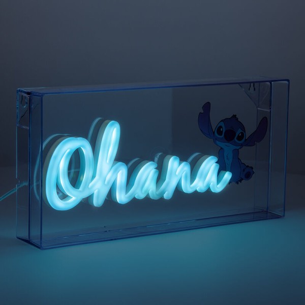 Lámpara led neón paladone stitch ohana