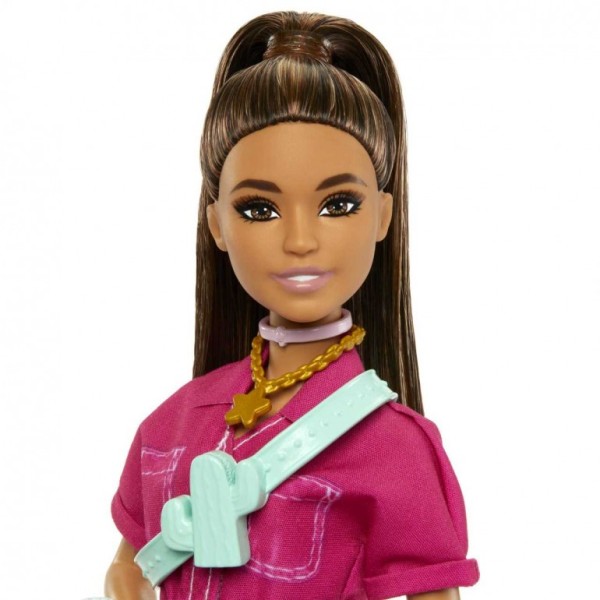 Muñeca barbie mattel mono rosa