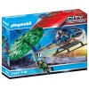 Playmobil ciudad helicoptero de policia persecucion en paracaidas