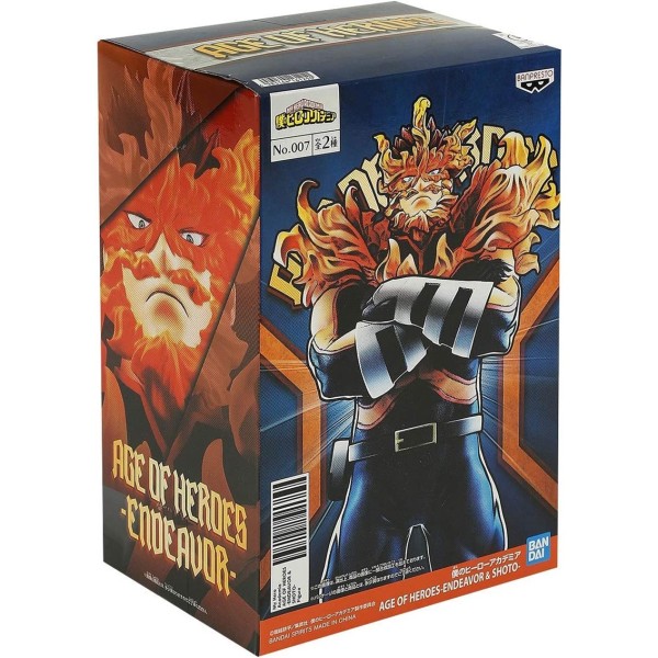 Figura banpresto my hero academia age of heroes endeavor & shoto enji todoroki