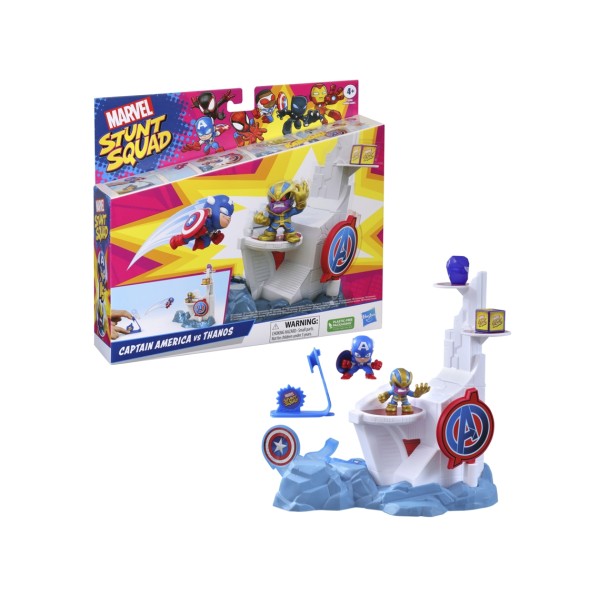 Set de juego hasbro marvel stunt squad tower smash