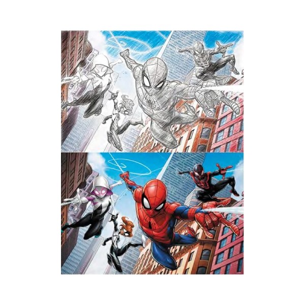 Puzzle para rascar prime 3d marvel multi universo 150 piezas