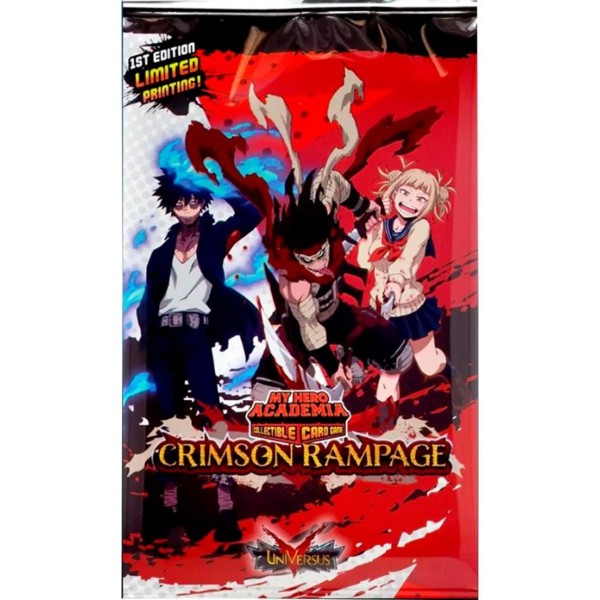 Juego de cartas my hero academia booster pack crimson rampage 24 unidades