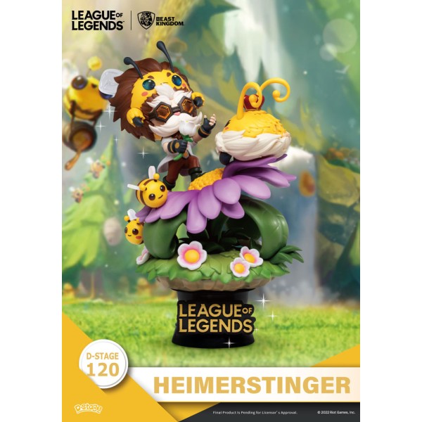 Set de 2 figuras beast kingdom dstage league of legends nunu beelump y heimerstinger