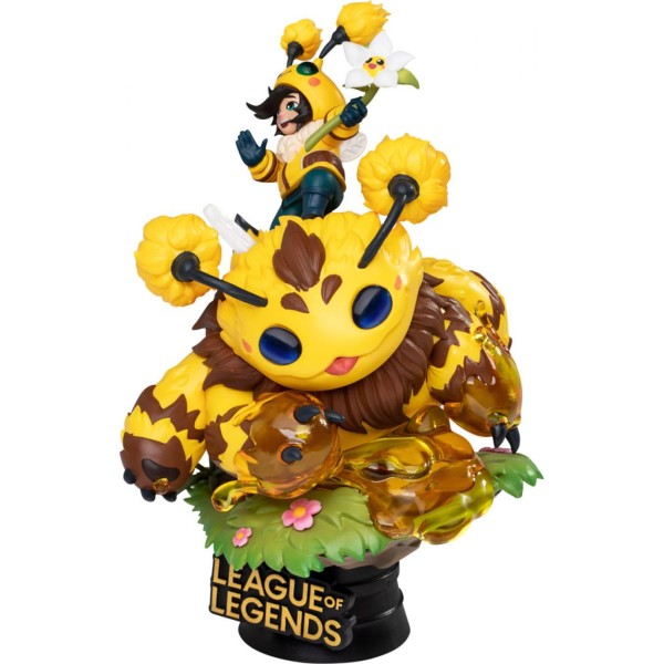 Set de 2 figuras beast kingdom dstage league of legends nunu beelump y heimerstinger