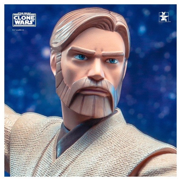 Figura busto diamond select toys star wars the clone wars obi wan 1 - 7 escala 15 cm resina