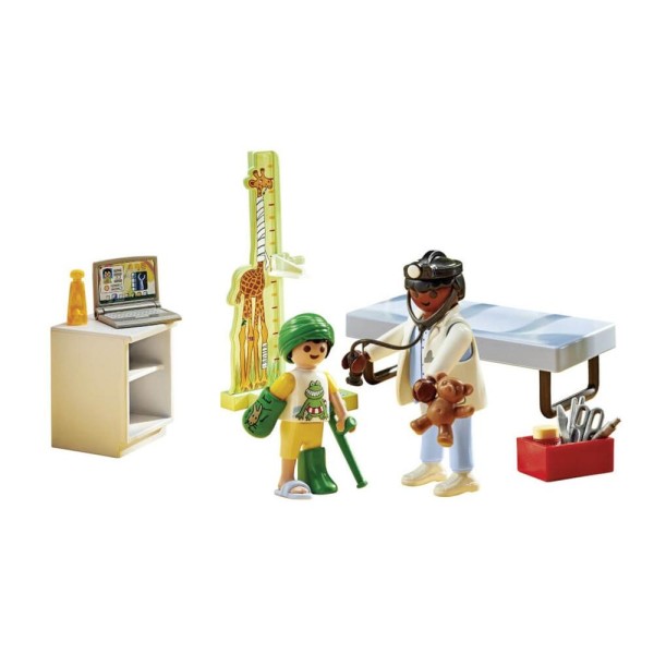 Playmobil action heroes: pediatria con osito de peluche