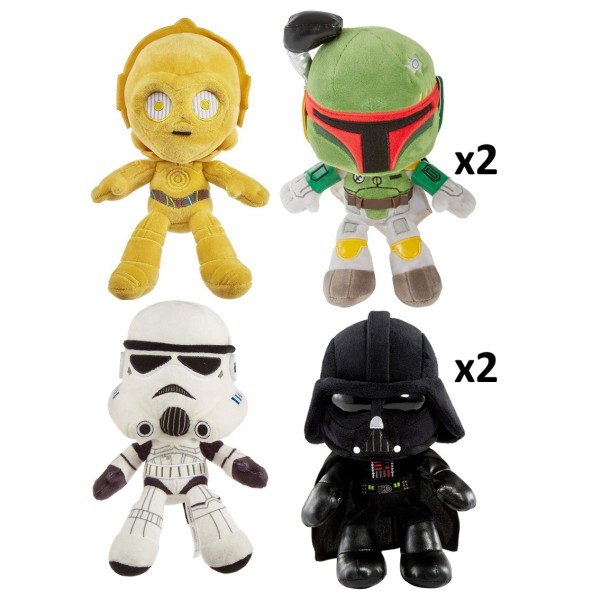 Surtido peluches mattel star wars 20 cm 6 unidades