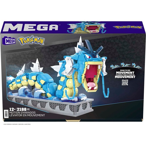 Figura mattel mega construx motion pokemon gyarados 2186 pcs